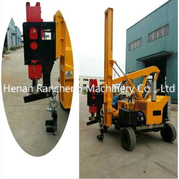 Solar Pile Driver With 39KW Engine For 170 Cm Depth And 2.8T Vehicle Weight