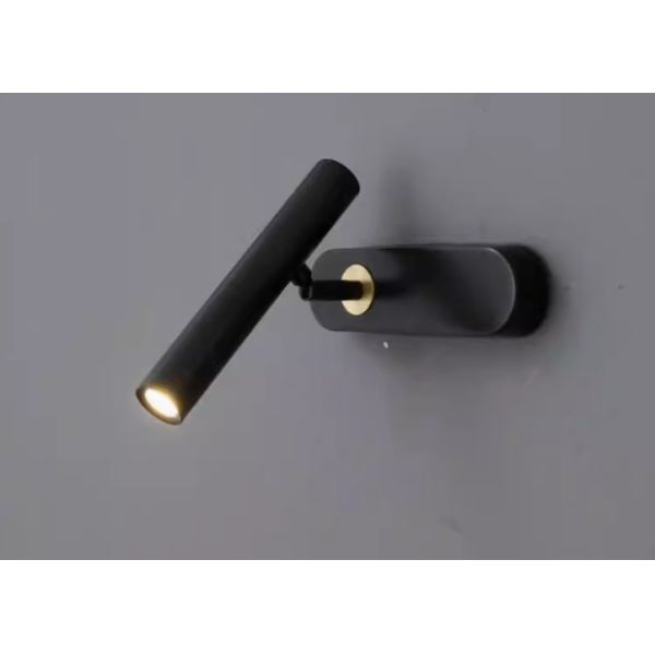 All-copper wall lamp simple bedside lamp background wall spotlight character art light luxury rotating wall lamp creative aisle lamp