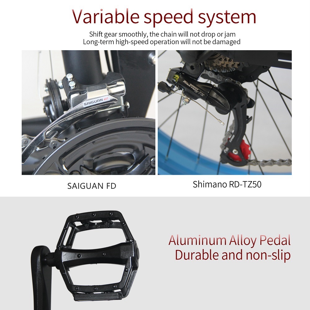 1000W Motor 14.5AH S/\MSUNG Lithium Battery 26x4.0 inch Fat Tire Folding E-Bike 21-Speed Electric Bike Drop Shipping Available