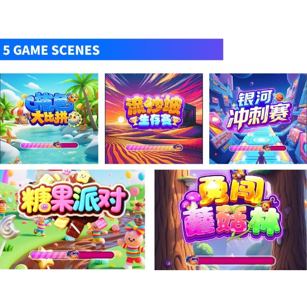 All In One Interactive Trampoline Game 5 Themes Jump Activation For Kids