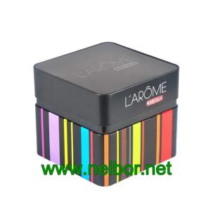 China square shape luxury tinplate packaging box for facial mask on sale