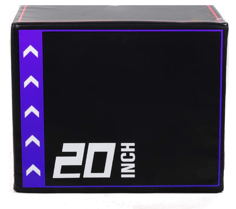 Gym Soft Plyometric Boxes 3 In 1 20'' X 24'' X 30” Foam Plyometric Box Jumping Exercise