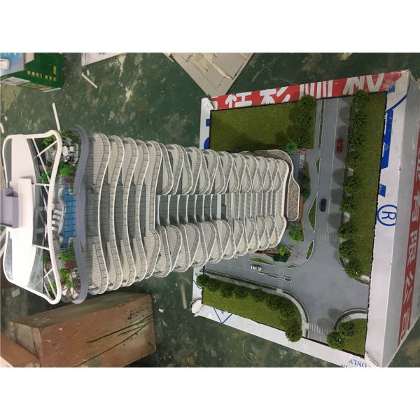 Customized Acrylic Architecture Model With Warm LED Light Rendering Color