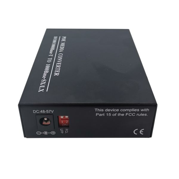 Gigabit POE 15W SFP to RJ45 Optical Media Converter 100/1000Mbps SFP to UTP POE Media Converter
