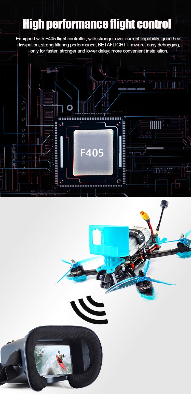 QAV250 3S 4S Freestyle Racing RC Drone Kit 115mm 2.5-Inch F4 5A ESC Small Remote Control Ready-to-Fly (RTF BNF) with Camera