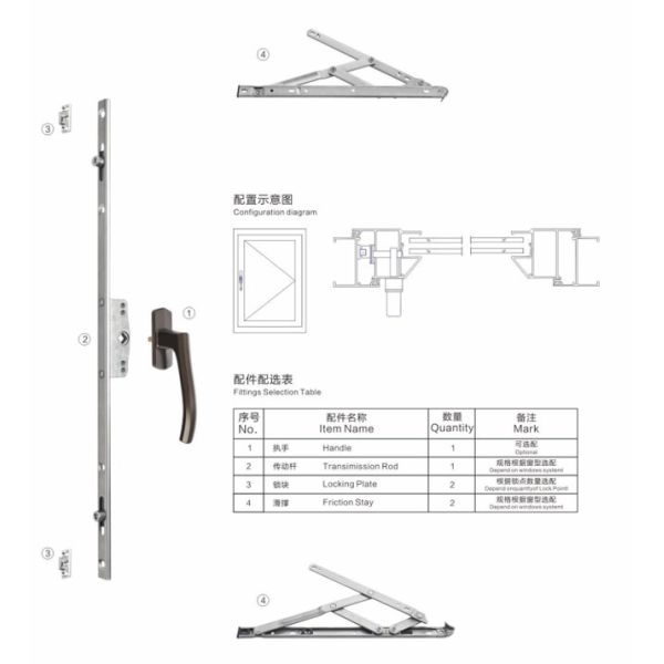 China Supplier stainless steel window hinge friction stay