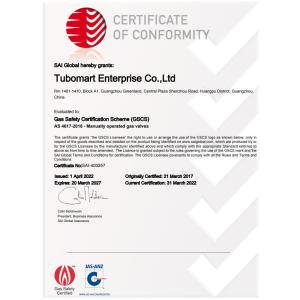 TUBOMART ENTERPRISE CO., LTD. Certifications