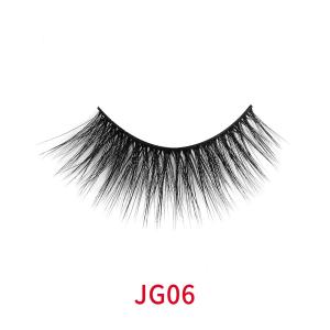 Handmade Silk 3d Lashes , 25mm Silk False Eyelashes Natural Black