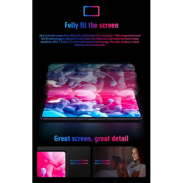 Android 10.0 3C Electronics 10.4 Inch Gesture Touch Dark Mode 4G Full Network Tablet