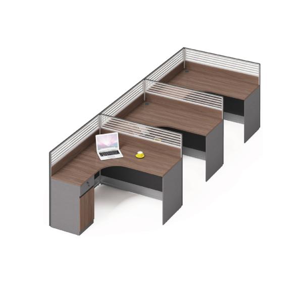 Quality L4290*W1430*H1100mm Office Computer Table With Partition for sale