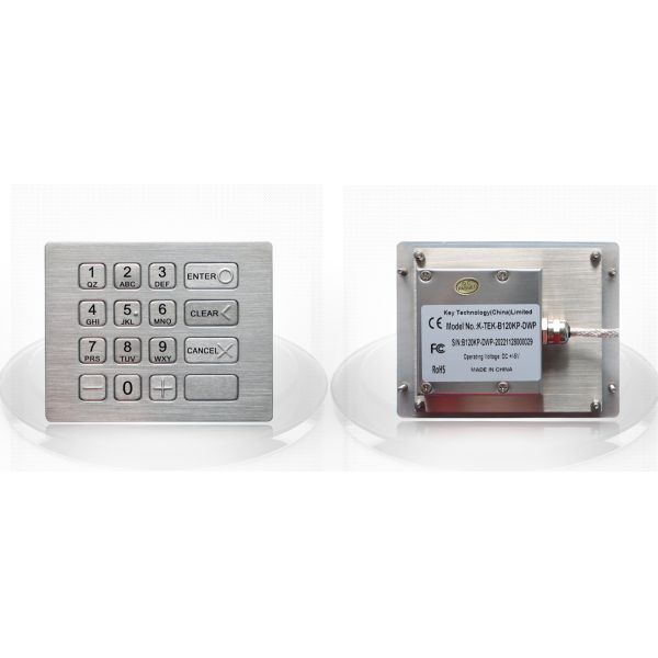 OEM ODM Vandal Proof Panel Mount Metal Keypad With 16 Button Digital Keypad