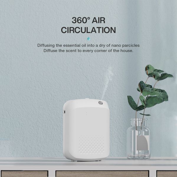 HOMEFISH 1000CBM Scent Diffuser Machine 400ML Essential Oil Diffuser Bluetooth Control