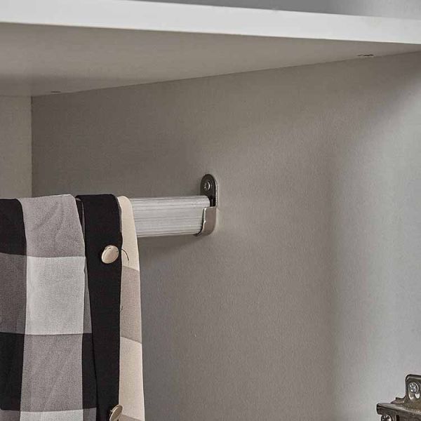 European Style Wooden Clothes Wardrobe Metal Hanger Nickel Plating Treatment