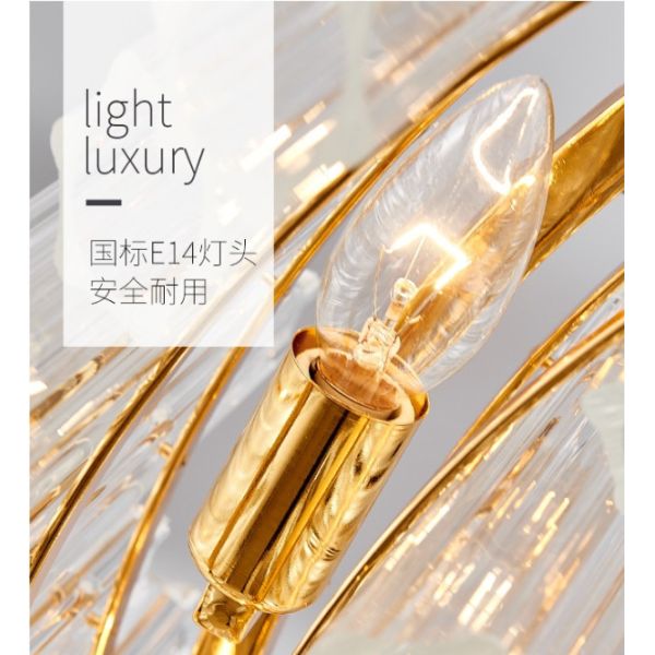Electroplating Gold Luxury Pendant Lights 3000k To 6500K Crystal Round Light