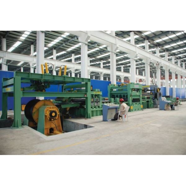 Uncoiling Leveling Rotary Shear Cut To Length Line / Cut To Length Line 28 Tons