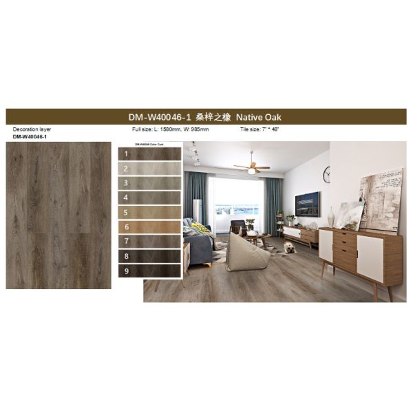 7''X48'' 0.5mm Rigid Core SPC Native Oak Unilin Click GKBM DM-W40046