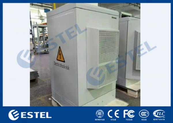 Quality Galvanized Steel Integrated Outdoor Telecom Cabinet 120W/K Heat Exchanger Cooling System for sale