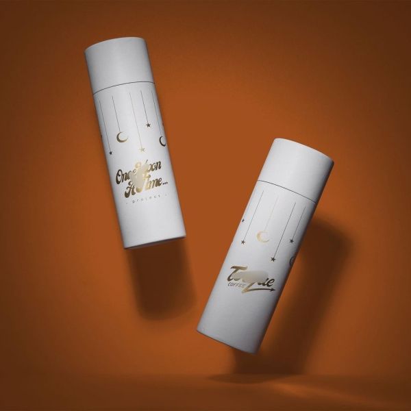 Customizable Eco Kraft Paper Tube with Metal Lid for Biodegradable Cylinder Packaging