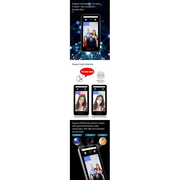 Linux System Face Recognition Biometric Machine Contactless Access Control