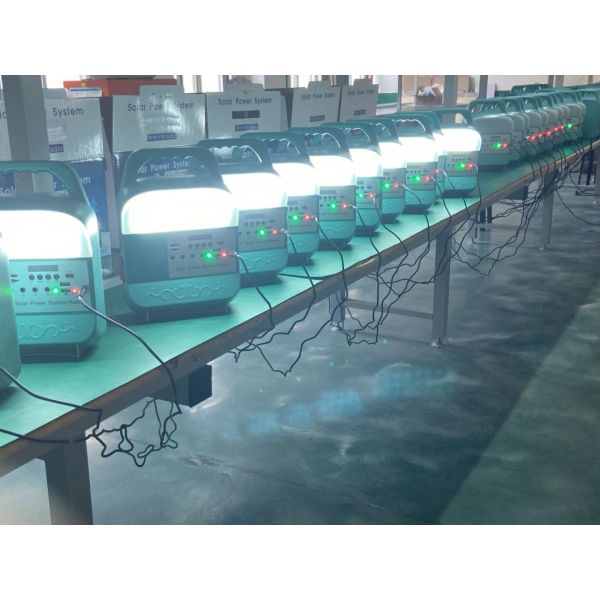 12W Solar Panel 4 LED Bulbs Portable Solar Power Lighting System Kit for Home with Mobile Phone Charging with Bracket