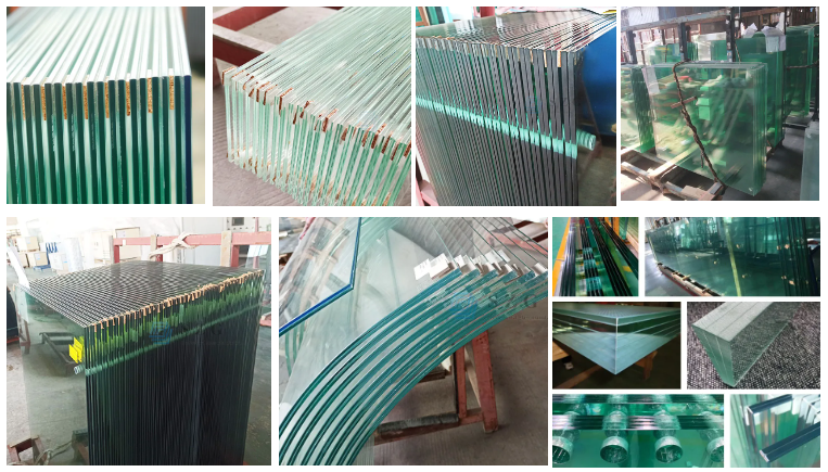 Safety Laminated Glass Colored Laminated Glass 0.76mm Ocean Blue PVB Laminated Safety Glass