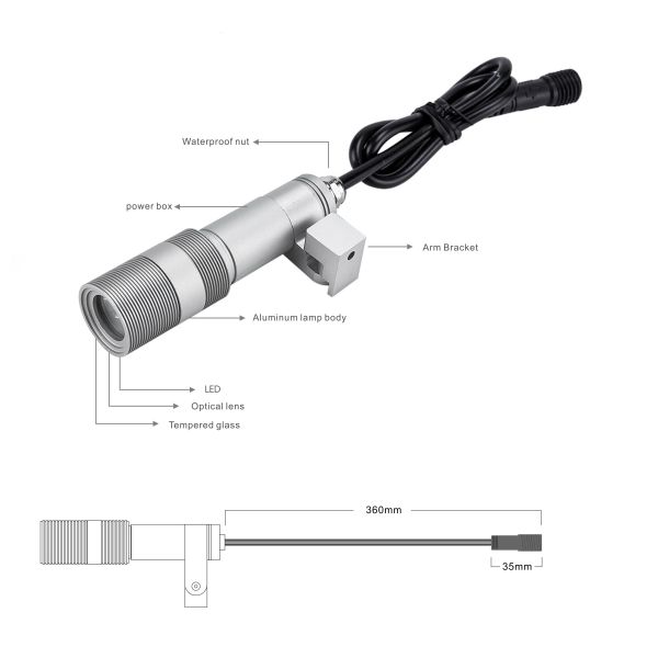 Waterproof IP67 COB 5W mini outdoor LED spot light&outdoor LED garden light yard lamp