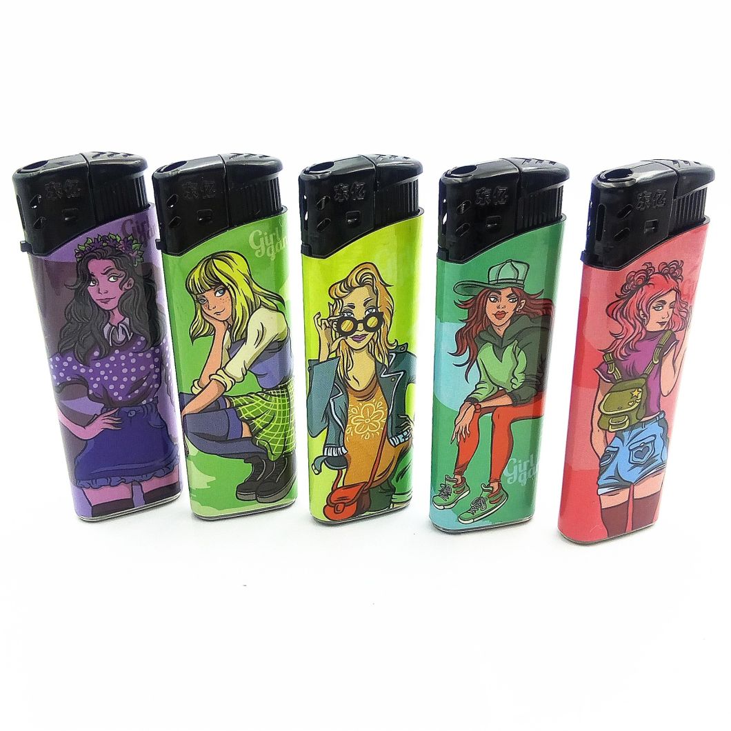 Plastic Transparent Disposable Cigarette Lighter Refillable Gas Encendedor Custom