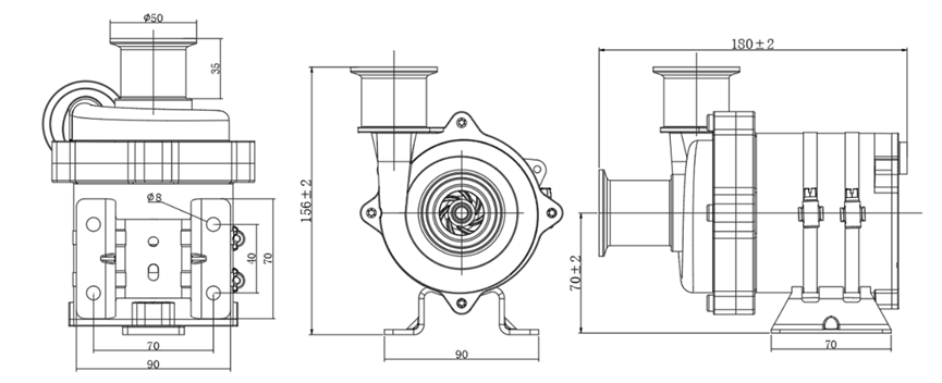 Electric Coolant Customized Pumps 48VDC Input For Immersed Cooling In Data Center