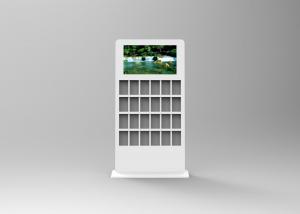 China AC240V 32 Inch white color Floor Standing LCD digital signage Kiosk With Brochure Holder wholesale