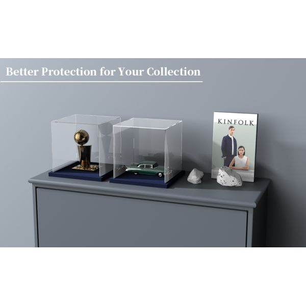 acrylic display case box showcase counter top desk table good protection collection