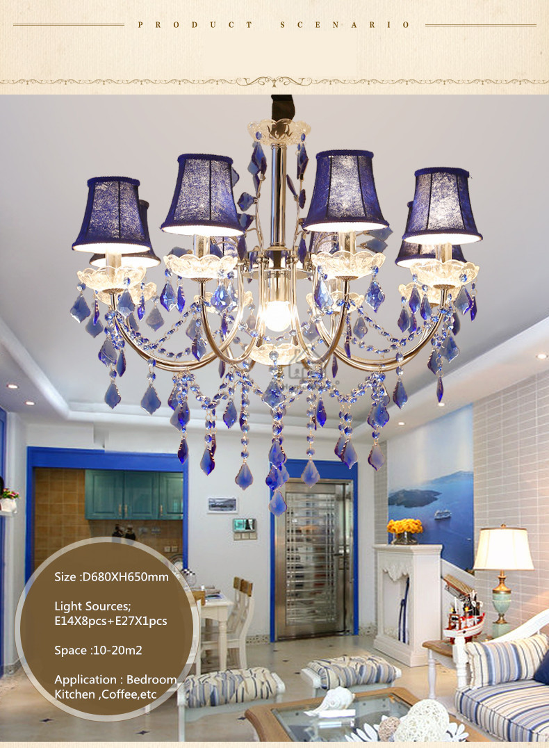 Wrought iron candle chandelier (WH-MC-04)