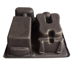 Molder Fiber Packaging Sugarcane Black Pulp Tray Environmental