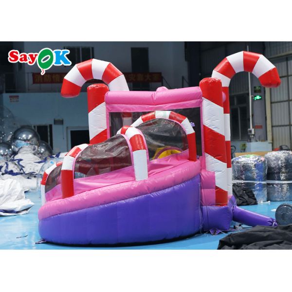 Silk Printing Candy Inflatable Slide Bounce Two In One Inflatable Toys