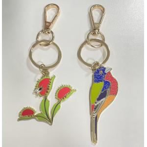 Custom Key Chain with 3D Logo Letters Hard Soft Enamel and Sandblast Backside