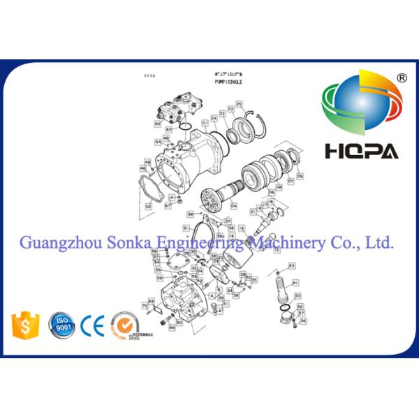 Excavator Hitachi EX200-1 Rubber Seal Kits For HPV116 Pump Assy 9065880