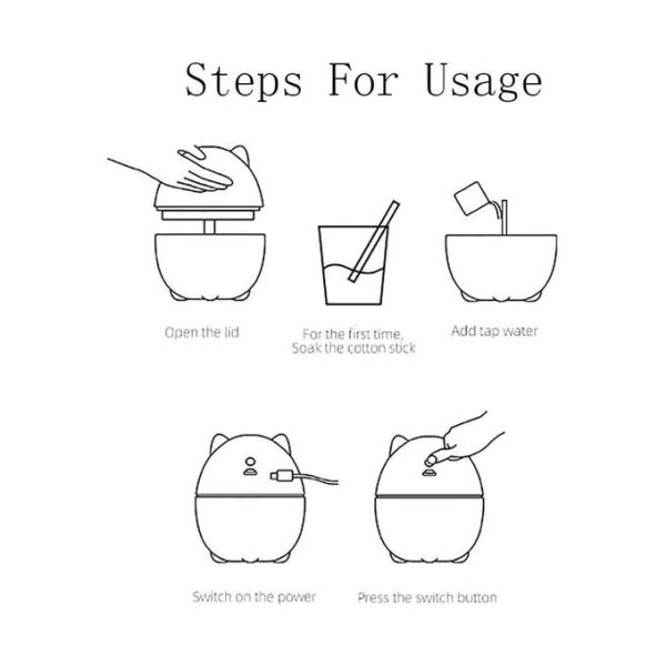 Portable 200ml Plastic Ultrasonic Cool Mist Essential Oil Diffuser