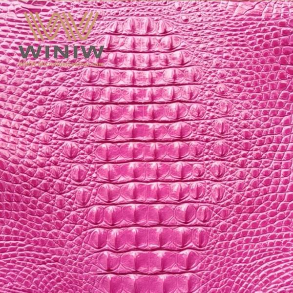 Flash Dance Purple Pink Crocodile Skin Leather Microfiber Leather Fabric