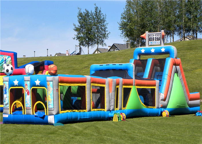 China Crocodile Caterpillar Kids Inflatable Obstacle Course Military Style Customized Logo wholesale