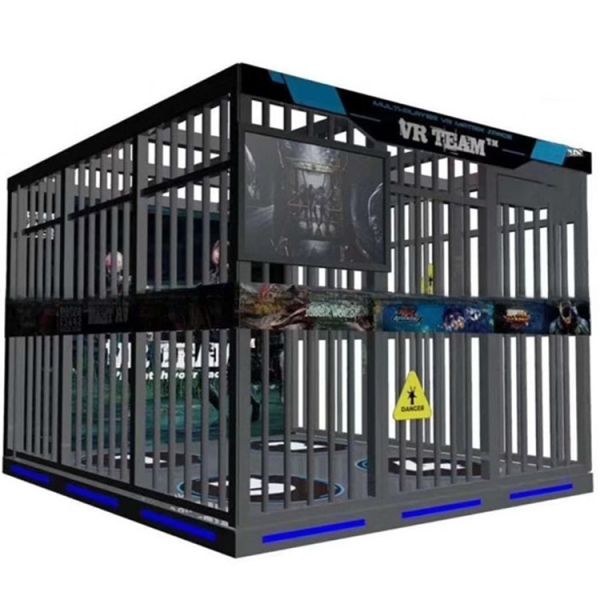 4 Players Virtual Reality Arcade Machine VR Shooting Zombie Games Room With 42" LCD