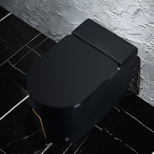 One Piece Black Smart Intelligent Toilet Sanitary Ware 615*360*455mm