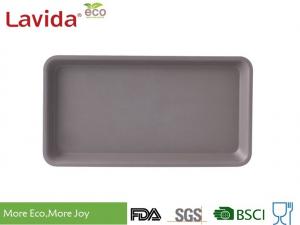 China Disposable Non - Toxic Bamboo Fiber Tray , 12 Inch Bamboo Lunch Trays Dishwasher Safe wholesale