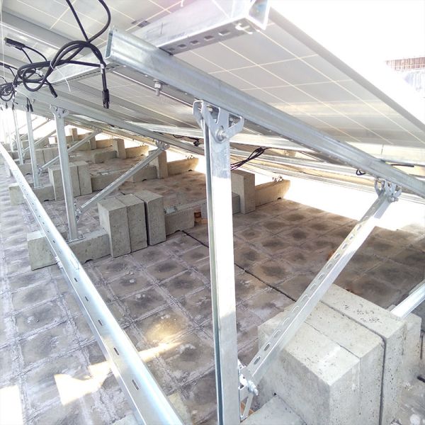 Hot Dip Galvanized Ground Solar Mounting Bracket High Power Output