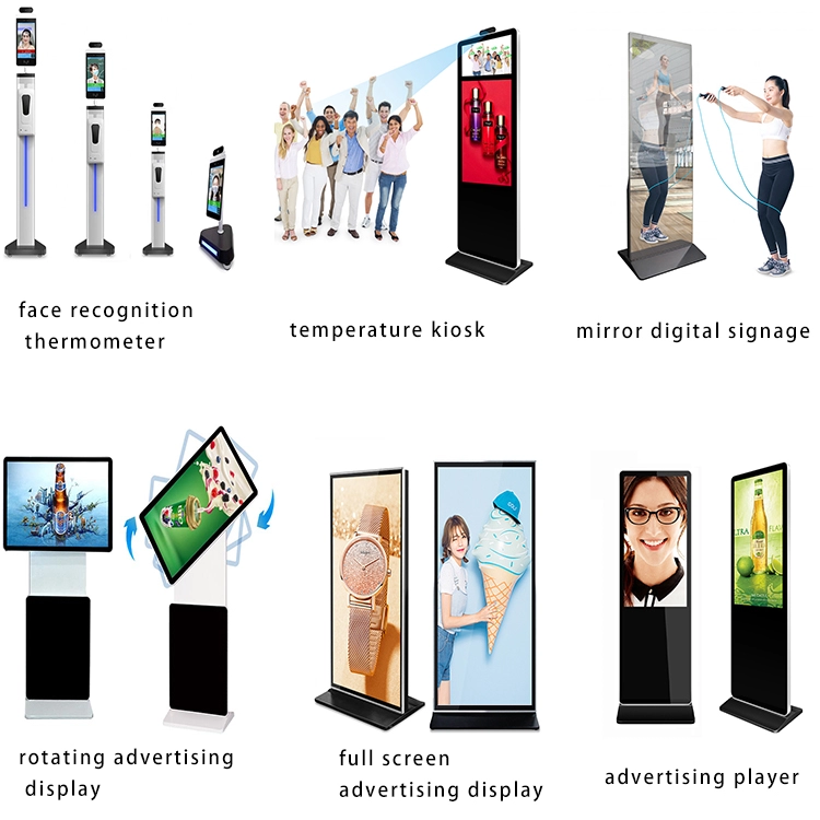 Full HD 1920×1080P Floor Standing Digital Signage 55 Inch For Shopping Mall