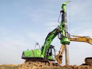 Customized Hydraulic Borehole Drilling Pile Driving Rig 5.6kw/H 50 KN.M Torque