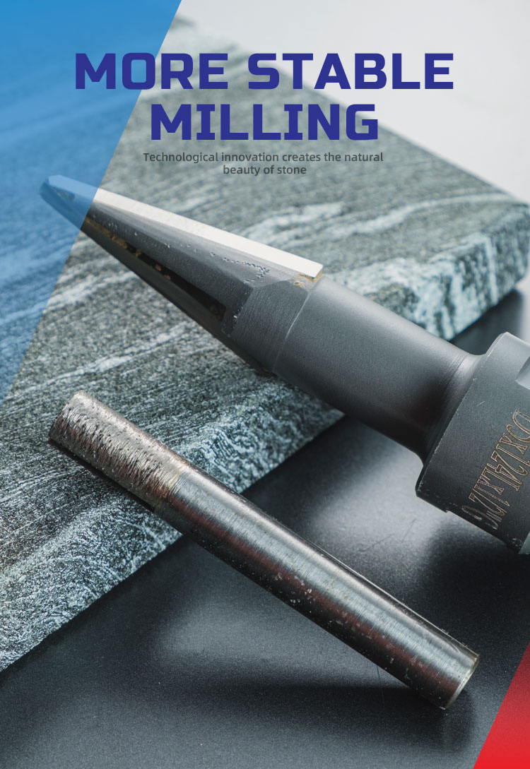 HIGH SPEED STEEL Conic Mill Bit 3mm Tip for CNC Engraving Machine on Granite Marble