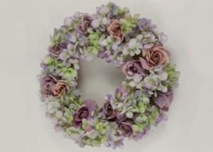China 46cm Artificial French Hydrangea Rose Flower Wreath wholesale