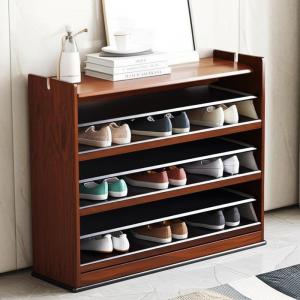 Entryway Customized Wooden Slimline Shoe Storage Cabinet Plywood Hardwood