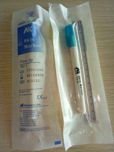China Fine Tip Medical Skin Marker Pen with Sterile Surgical Ruler for Single Use Only wholesale