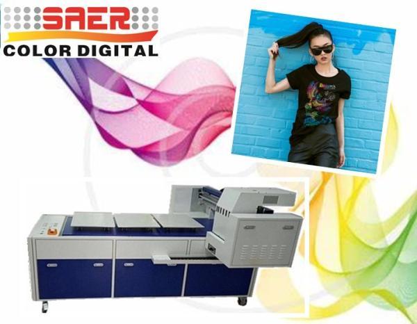 Quality Pigment Ink T Shirt Digital Garment Printer With Three Working Tables for sale